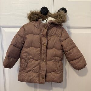 Old Navy Toddler 2t Brown Kids Puffer Winter  Jacket